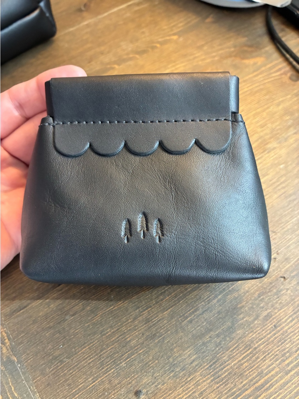 Brand new Portland Leather goods, smooth black penny, pinch pouch